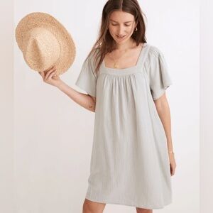 Madewell Lightspun butterfly square-neck mini dress